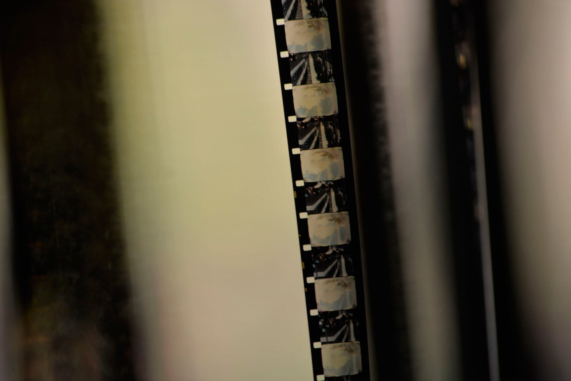 Detalle de una tira de película fotográfica